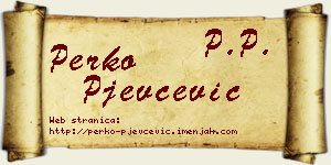 Perko Pjevčević vizit kartica
